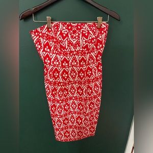 J crew batik print strapless dress, size 4